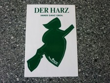 alter Aufkleber Sticker Der Harz  Immer ganz oben-Hexe auf Besen