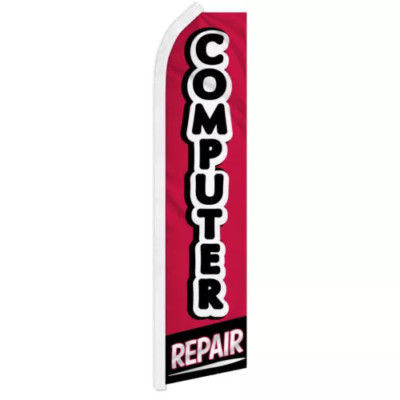 Computer Repair Swooper Flutter Advertising Feather Flag Laptop Repair 100D