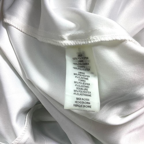 Vince Camuto Maxi Dress Women 14 White Blue Gray Geometric Keyhole Halter Beaded - Picture 9 of 11