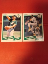 1990 Fleer Oakland Athletics 2 card lot