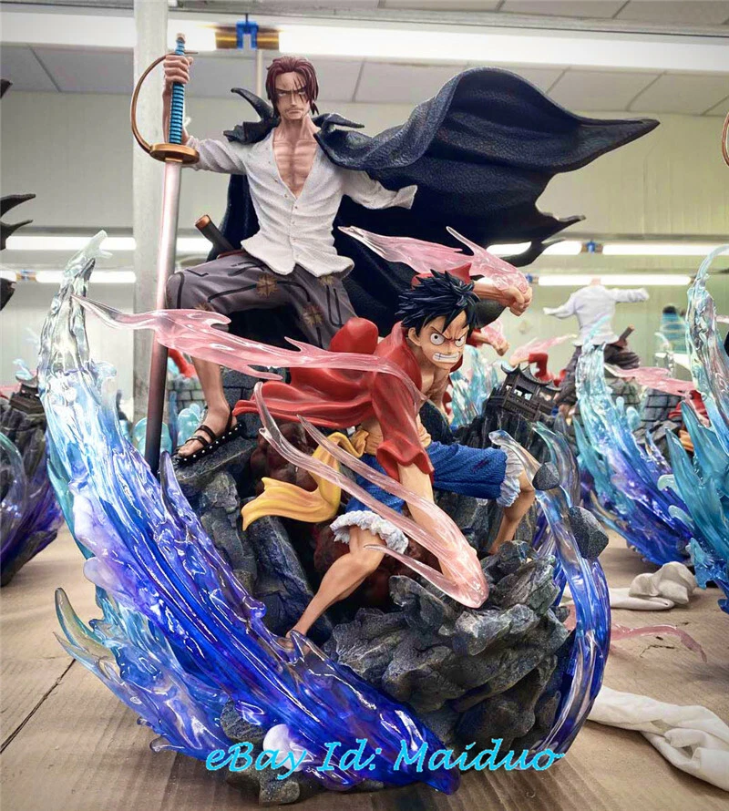 One Piece Shanks & Luffy Statue Resin Figure Model GK MR.J Studios 46cm