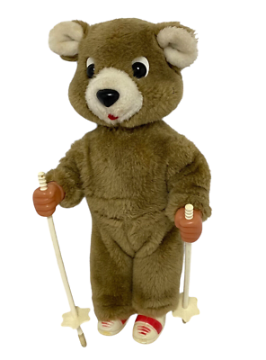Vintage Sammy Skates Plush Teddy Bear Super Ski Winter made in 