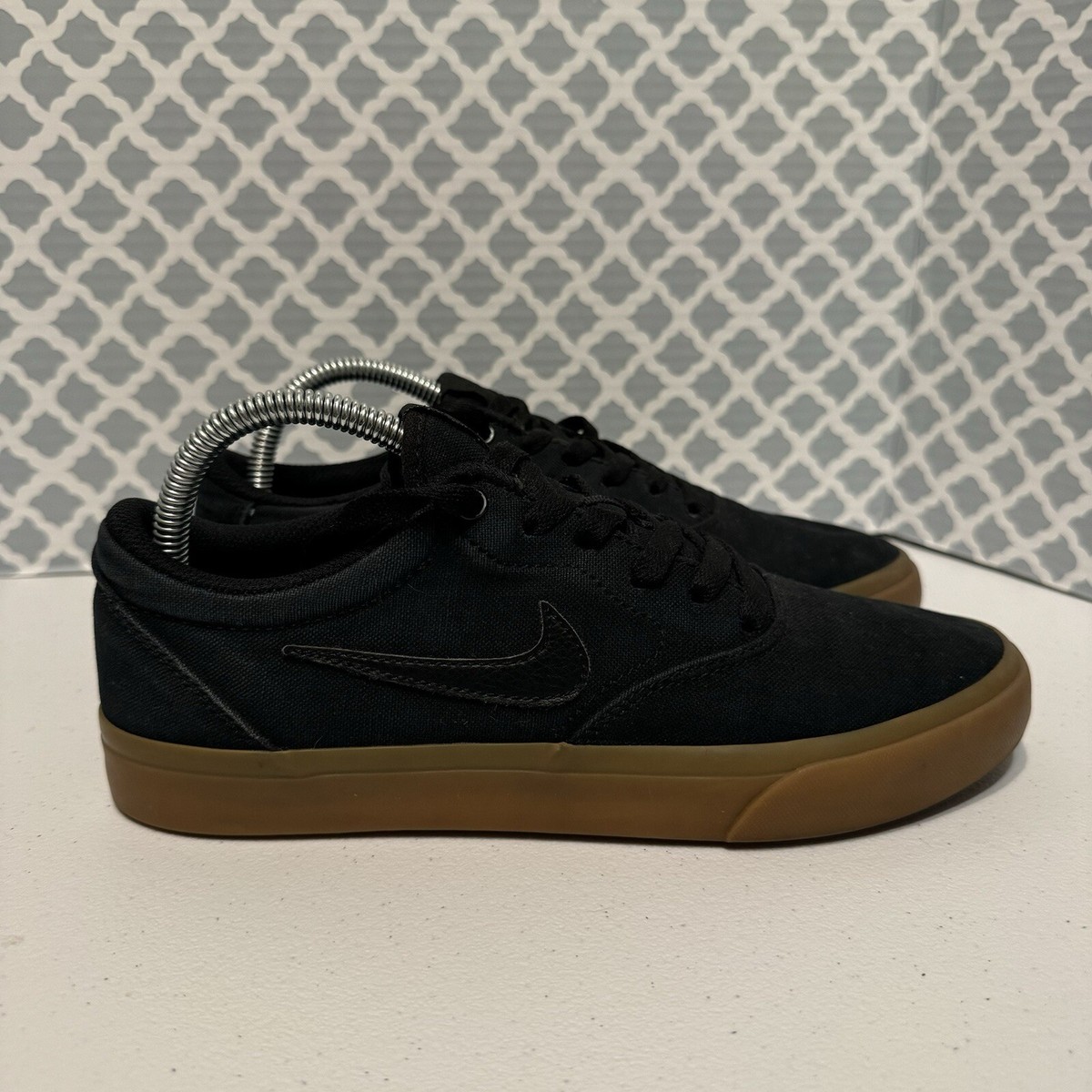 nike sb black & brown sb charge trainers