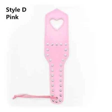 New Sexy Leather Spanking Paddle Heart-Shaped Hollow Slaves Binding Flogger Whip