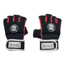 Pro Force Women's Black/Red Kickboxing Fitness Glove Wrist Strap XS