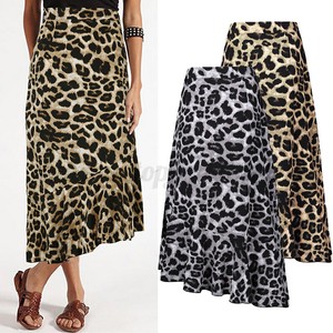 leopard print swing skirt