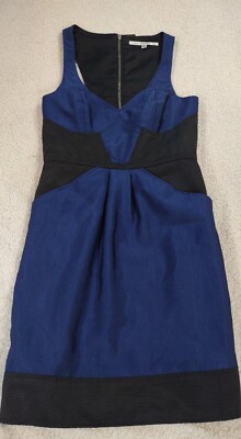 Walter Navy & Black Colorblock Ottoman Corset Dress Size 4 NWOT $268