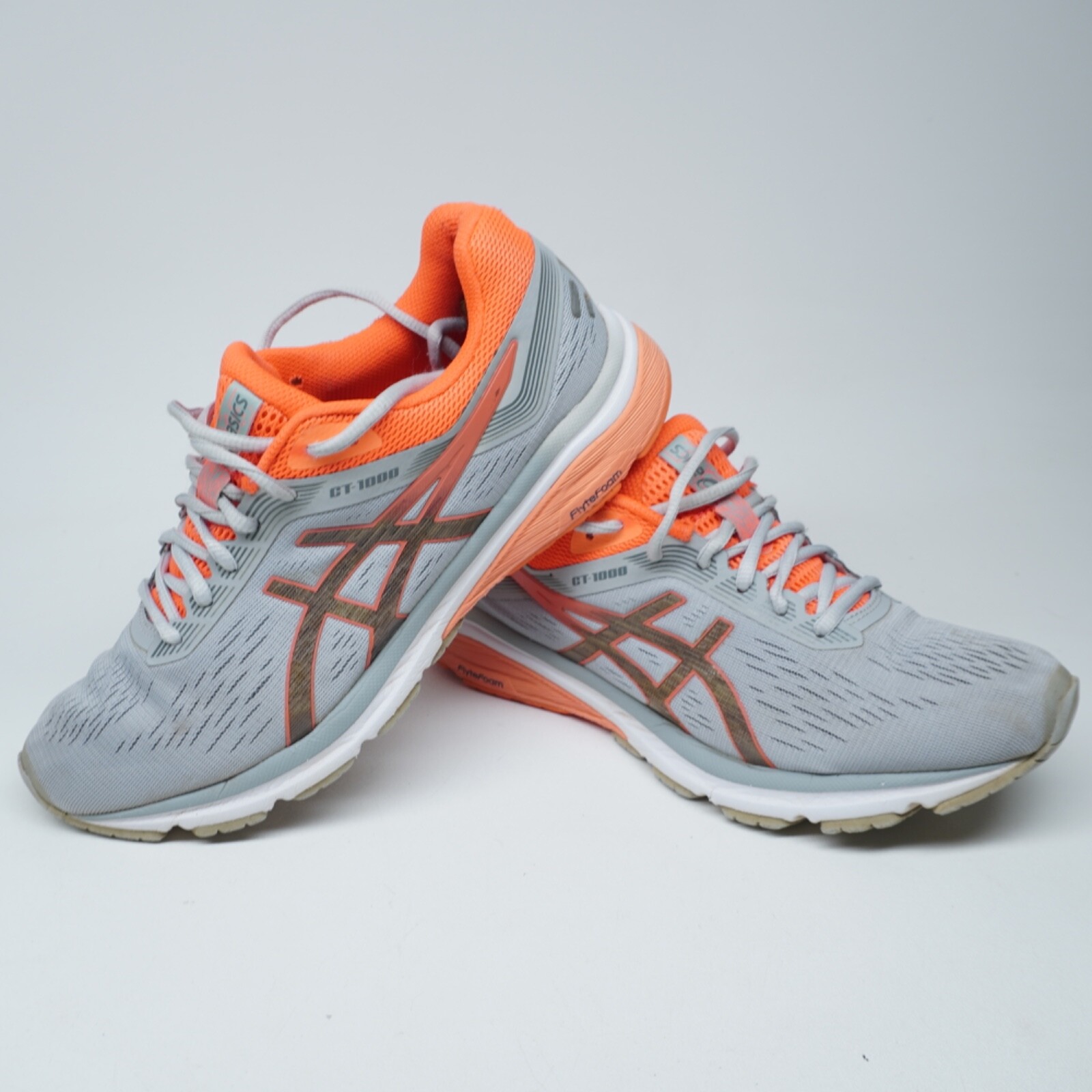 VGC! Asics GT 1000-7 Womens 10 Gray Orange 1012A030 Flytefoam