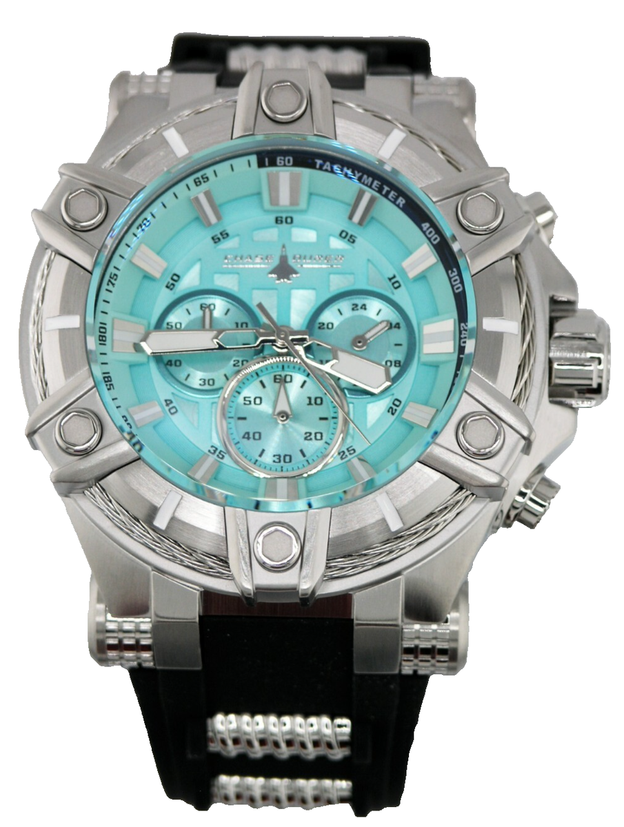 NEW CHASE DURER BY INVICTA AVIATOR CDW-0134 TURQUOISE CHRONOGRAPH