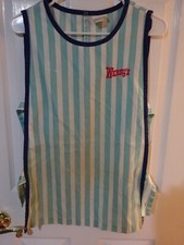 Vintage Wendy's Uniform Employee Staff Striped Apron Used - Crest Size Small S