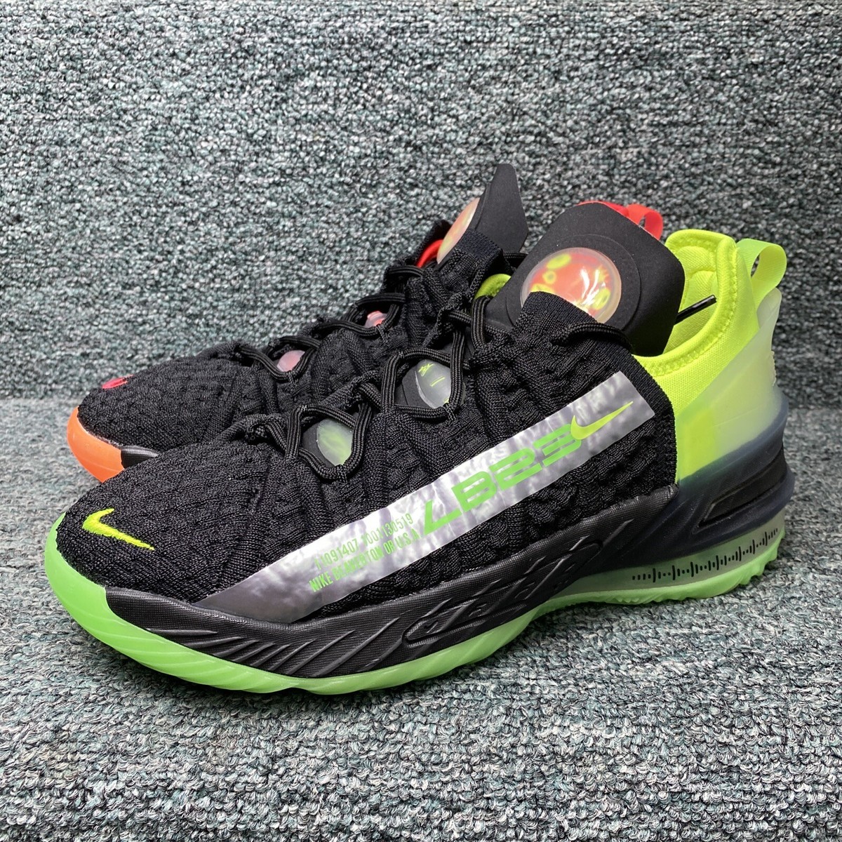 Nike Air Zoom Max LeBron James XVIII 5Y Black Crimson Volt