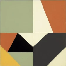 Medium Abstract Painting 2x2 ft. Post-Modernism Geometric Demrin OOAK NEW