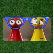 Custom Personalized License Plate Auto Tag With Chess Piece Emoji Designs