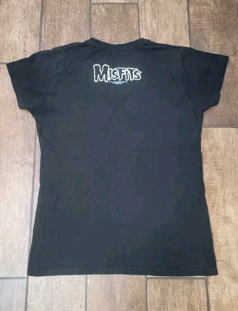 Vintage 2001 Misfits Skeleton Hands 2-Sided Black T-Shirt