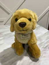 FAO Schwarz Adopt-A-Pet Golden Retriever Plush Puppy Dog Stuffed Animal