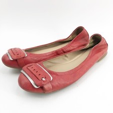 New Franco Sarto Ballet Flat 6 M Red Leather Buckle A Elegance Artist Collection