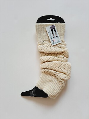 Women's Ivory Knit Leg Warmers