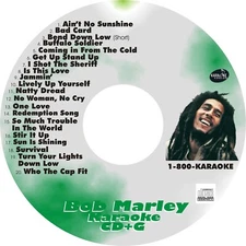 CUSTOM KARAOKE BOB MARLEY 20 GREAT SONG cdg CD+G HARD-TO-FIND RARE & MORE REGGAE