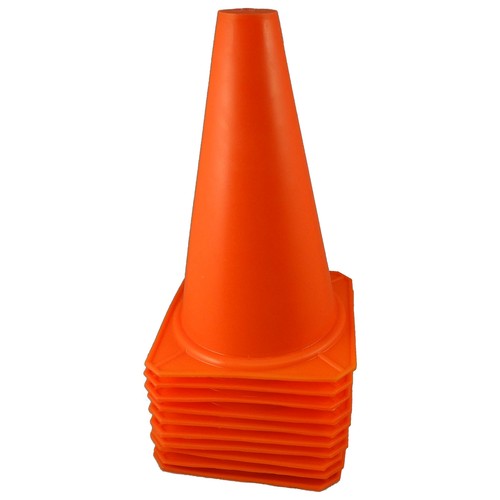 (10) 9" Cones Soccer Football Training Traffic Field Road Block Train Dog Horse - Picture 3 of 12