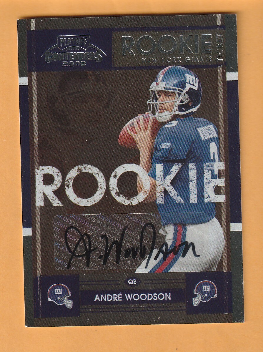 Andre Woodson AUTO 2008 Playoff Contenders #105 RC Kentucky Wildcats