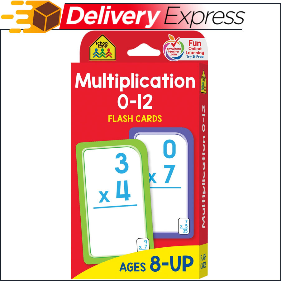 Multiplication 0-12 Flash Cards, Ages 8 Up, Grades 3 5, Math Beginning Facts  | eBay