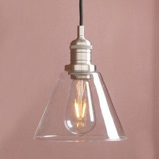 Modern Vintage Industrial Kitchen Pendant Light Glass Shade Hanging Ceiling Lamp