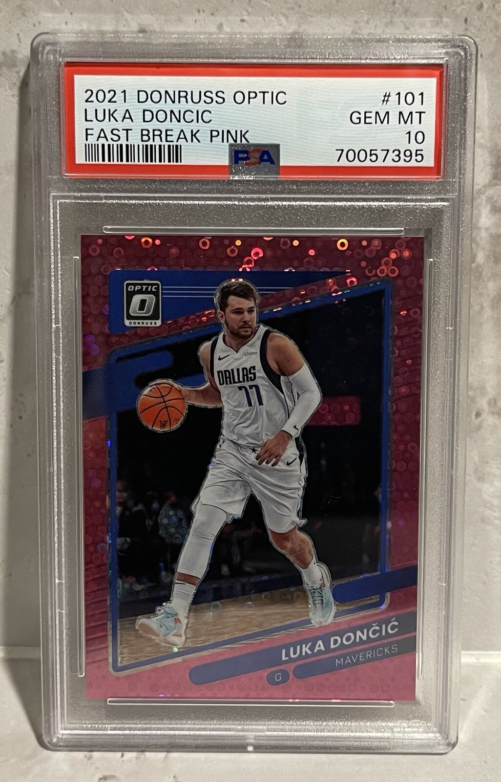 2021 Panini Donruss Optic Luka Doncic FAST BREAK PINK #101 /20 GEM MINT 10 POP 1