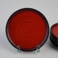 Vintage Keramik Untertassen Rot