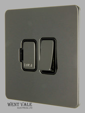 GET Ultimate Screwless  223166  13a Black Nickel  Switched Fused Connection Unit