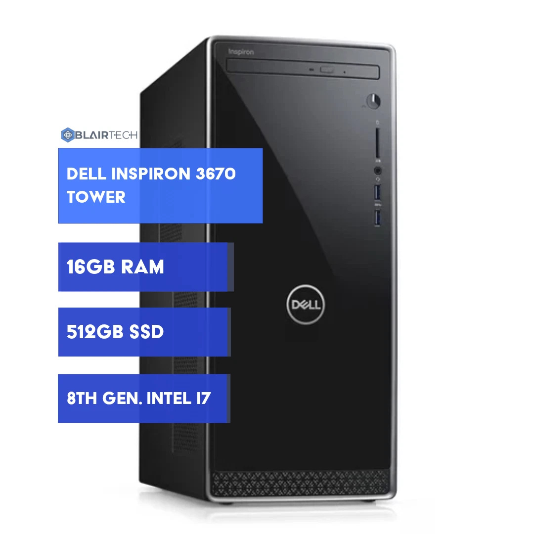 Dell Tower Intel Core i7 8th Gen. PC Desktops & All-In-One
