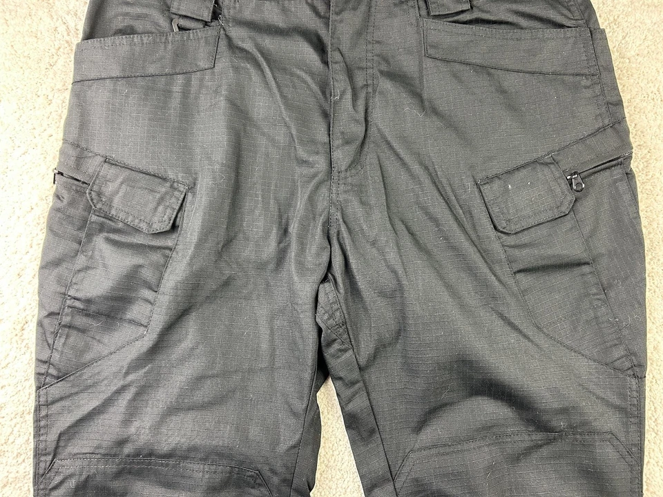 Tactical Cargo Pants Mens 36x31 Black Utility Outdoor Workwear Ripstop Pockets - Image 3 of 4