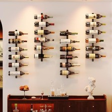 12 Bottle Wall-Mounted Wine Rack, Detachable Storage Organizer Used 12 Bottles