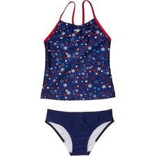 NWT Speedo Kids Girl's Print Tankini Two-Piece sz 7