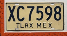 Placa de matrícula de camión Tlaxcala 1986-1991, México