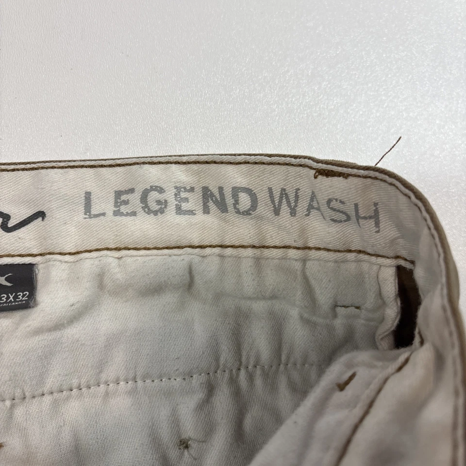 Y2K Eddie Bauer Legend Wash Mens 33x32 Brown Khaki Pants Classic Fit 100% Cotton - Image 3 of 4