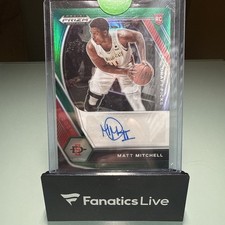 2021 Prizm Draft Picks Green Prizm Auto Matt Mitchell RC DP-MMI