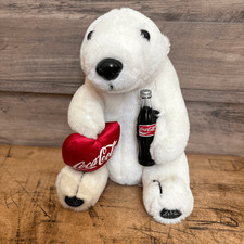 Coca-Cola Polar Bear Plush 1993 Stuffed Animal Vintage Classic Cola Coke 7" Toy