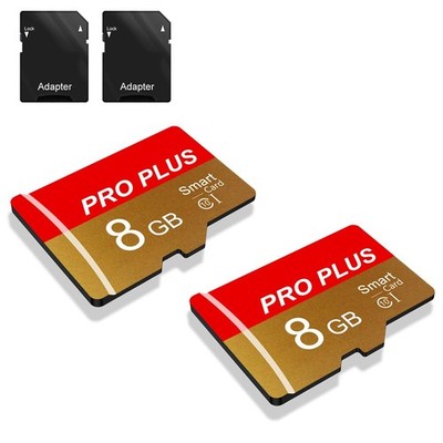 2 Pack TF Card 8GB with Adapter, High Speed Memory Card, UHS-I C10 A1 Memory ...