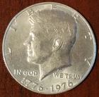 RARE KENNEDY 1776-1976 SILVER  HALF DOLLAR COIN IN Very Good CONDITION