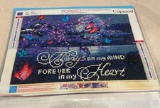 FINISHED COMPLETED Diamond Painting 12  x 16  Always On My Mind - Heart Unframed