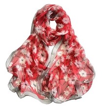 Pokeedioty Fashion Scarfs for Women Lightweight breathable Floral Dandelion Red