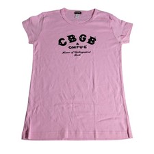 CBGB OMFUG Home of Underground Rock Pink Graphic Tee Shirt Large USA Made