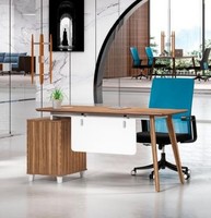 Braun-WeißEr Schreibtisch LuxuriöSe Arbeitszimmer MöBel Edler Holztisch