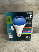 Ecosmart LED Light Bulb Speaker w/Bluetooth 60W Color Changing and Remote