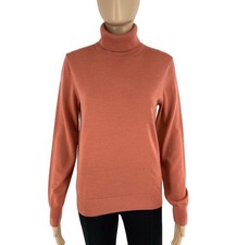 Gant Femme Rose Poussiére Pull Col Roulé 100% Laine Taille S