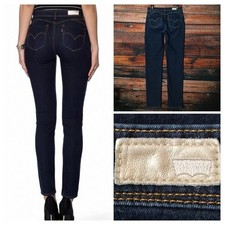 Levis Revel Jeans Size 29 Demi Curve Skinny Mid Rise Dark Wash Denim Stretch