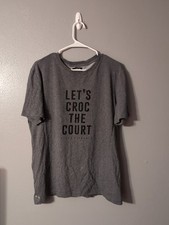 Lacoste Novak Djokovic T Shirt Men's Size 2XL Grey Croc The Court Tennis