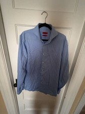 HUGO Regular Fit Solid Light Blue Long Sleeve Dress Shirt
