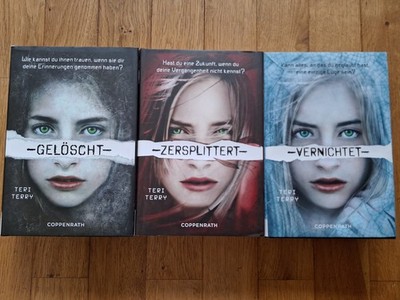 Teri Terry Trilogie GELÖSCHT ZERSPLITTERT VERNICHTET Sammlung Jugend Roman SF