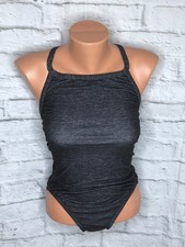 TYR Women's One Piece Swimsuit Black Gray Size 34 L